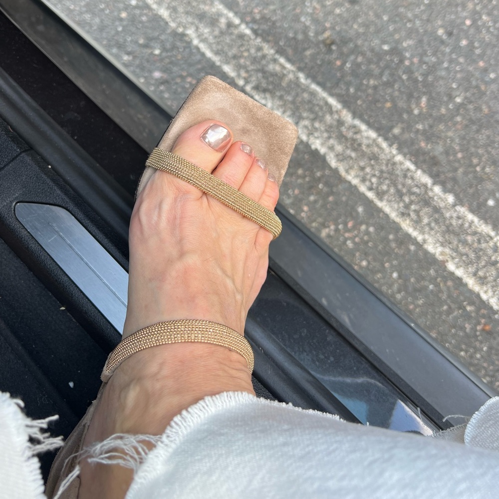 Brunello Cucinelli Gold Monil Sandals